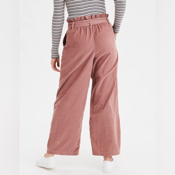 AE High-Waisted Belted Paper Bag Wide Leg Pant Size Medium NWT - Picture 2 of 5